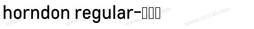horndon regular字体转换